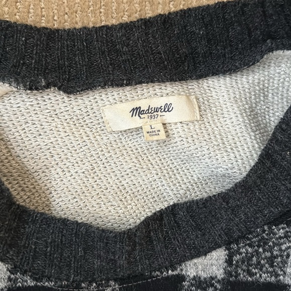Madewell buffalo check sweatshirt, EUC - Picture 3 of 3